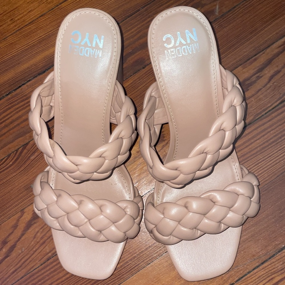 Steve Madden Tan Braided Sandal Mules